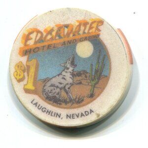 Edgewater Hotel & Casino Laughlin, NV $1 Gaming Chip (b744)